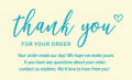 Pack Of 100 Thank You Cards For Small Business Order Packing Review Thank You Card 2 x 3.5 inches Glossy Cards. 