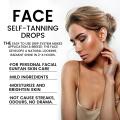 Superman Ruoias EELHOE Self Tanning Drops Sunless Skin Tanning Oil Liquid Dark Self Tanner Water Serum for Face Body Indoor Tan Lotion 30ml. 