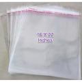 Pack of 25 Tape Bags 16 X 22 Inches Clothes packing transparent plastic cellophane magic sticky tape paper stick resealable bags, Packing Material plastic bags, lollipop biscuit packaging gift bag wedding birthday party supplies, etc.. 
