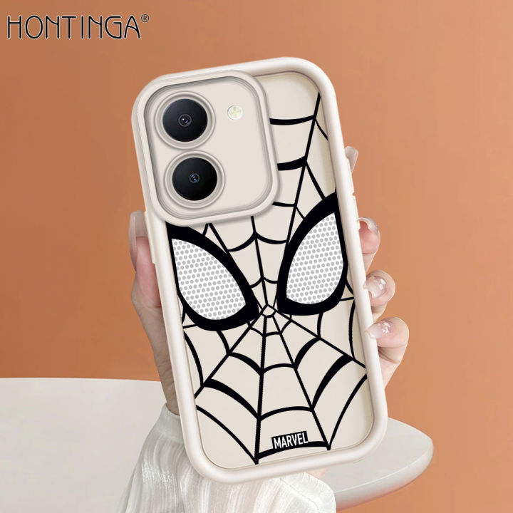 Hontinga for Vivo Y36 Y27 5G Y27S Back Cover Spider-Man Pattern Ladder Soft Camera Protection Rubber Phone Case