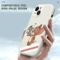 YYDS for iPhone 12 Pro Max Back Cover Cute Jerry Tom Leather Phone Case Ultra Thin Soft Drop Protection Case. 