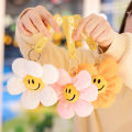 15cm Cute Smiley Flower Pendant Japanese Style Plush Toy Kawaii Flowers Doll Bag Pendant Keychain Home Decor Gifts Child Girl. 