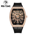 Pintime brand fashion business luxury waterproof quartz calendar quartz men's watch. 
