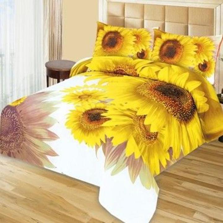 Bed Sheet King Size/ Double Bedsheet/ King Size 3D Crystal Cotton Satin 3 PCS
