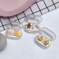 Cute Design contact lens case Fashionable Travel-Friendly Small Size contact case Durable Material Fresh contact cases for On-the-Go Daily Use Contact Lens Users Hygiene Maintenance Eye Care. 