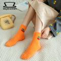 Skymountain Winter Socks Candy Color Fashion Avocado Cherry Eggplant Pattern Floor Sleeping Socks. 