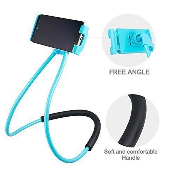 Flexible Lazy neck Mobile Holder Necklace Long Arm Smartphone Holder Stand 360° Flexible Bendable Lazy Neck Phone Holder Hanging Neck Phone Holder