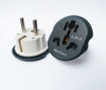 EU Plug Universal Travel Adapter Converter US AU UK To European Europe AC Two pin Multiplug Adapter White/Grey with Safety Shutter. 