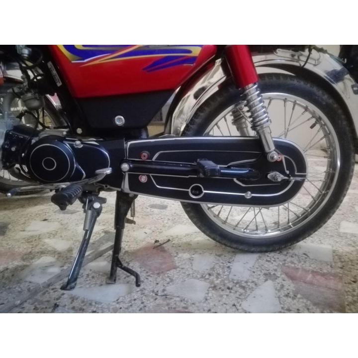 Engine+Chain cover full wrap sticker kit for all 70cc bikes with exact size, matt black, other colors also avlbl on demand