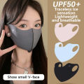 UPF50+ Anti-UV Face Cover Washable Hyaluronic Acid Face Mask Outdoor Running Cycling Sports Sun Protection Mask Hudduo. 