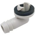 Air Conditioner Ac Drain Hose Connector Elbow Fitting with Rubber Ring for Mini-Split Units and Window Ac Unit 3/5 Inch(15Mm). 