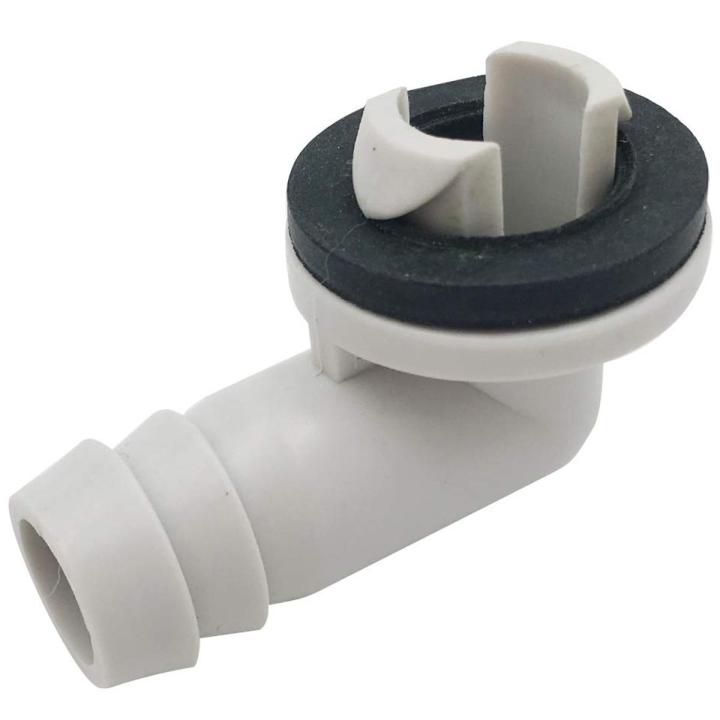 Air Conditioner Ac Drain Hose Connector Elbow Fitting with Rubber Ring for Mini-Split Units and Window Ac Unit 3/5 Inch(15Mm)