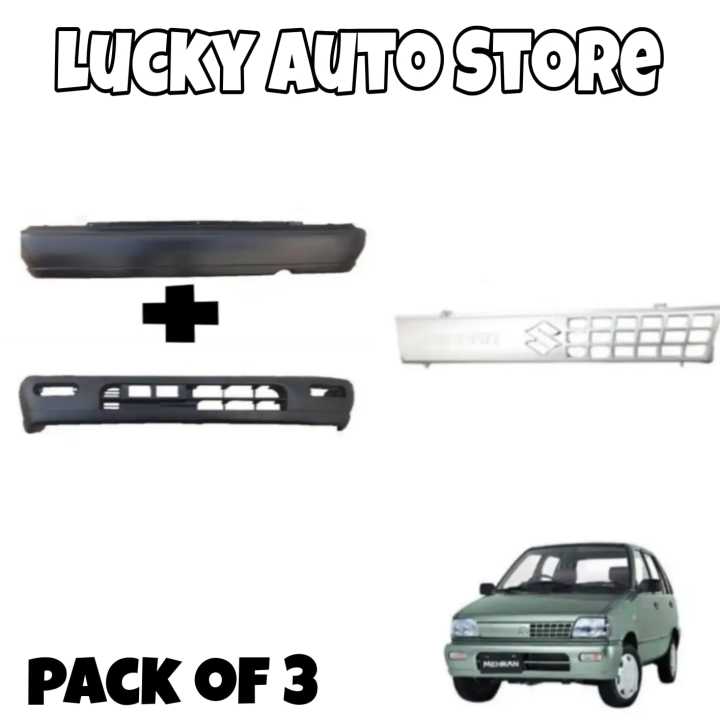 SUZUKI%20MEHRAN%20EURO%202%20FRONT%20GRILL%20WHITE%20+%20BACK%20AND%20FRONT%20BUMPER%20PACK%20OF%203%20-%20Image%202