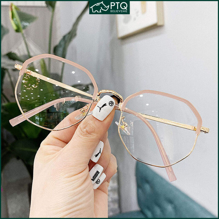 Fashion Glasses Anti-Blue Student Polygonal Frame Eyeglasses Computer Glasses 2023 New Eyewear PTQ