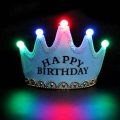 Crown For Happy Birthday HBD LED-Cap Headband Party LED Light Hat, Led Happy Birthday Crown, Blue. 