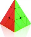 Pyraminx Pyramid Triangle High Speed Stickerless Rubik Cube-Multi Color. 