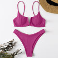 Green Home Women Bikini Set Slim Fit V Neck Backless Women Bathing Suit. 