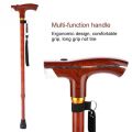 Old man stick with torch light intelligent wood color  Hiking Walking stick Trekking Poles. 