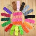 50Pcs/Lot 1.5 Inch Elastic Crochet Holes Headbands Girls Waffle Knitted Hair Band DIY Hair Accessories 38 Color U Pick D02. 