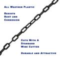 BISupply Plastic Chain Links Black Chain Link Plastic Chains Crowd Control Chain Black 198 Inch/16.5 Foot. 