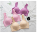 Ready Stock36-46 Big Plus Size Bra butang depan Full Cap No Wire Super Comfortable Push Up Front Closure Breastfeeding Pregnant Women Push Up front buckle wireless bra kancing depan baju dalam wanita bra murah dan berkualiti gathered perempuan 12. 