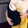 Creative anime plush toy Hayao Chihiro Miyazaki same style doll faceless male doll decoration with printing. 