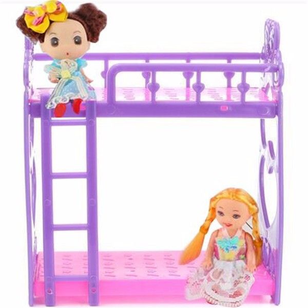 NYT%20Plastic%20Bunk%20Bed%20W/%20Ladder%201:6%20For%20Barbie%20Doll'S%20House%20Dollhouse%20Furniture%20-%20Image%203