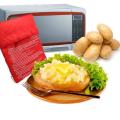 NEW Potato Express Baking Bag Microwave Fast Cooker In 4min Red Reusable. 