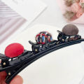 【ETOP】Fashion Braided Hair Clip for Women Separate Hair Clip Bangs Clip Art Retro Snap Clip Acrylic Duckbill Clip PTQ. 