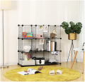 Metal Wire Cube Storage Cubes Shelves Cube Closet Organizer Stackable Storage Bins DIY Storage Grid. 