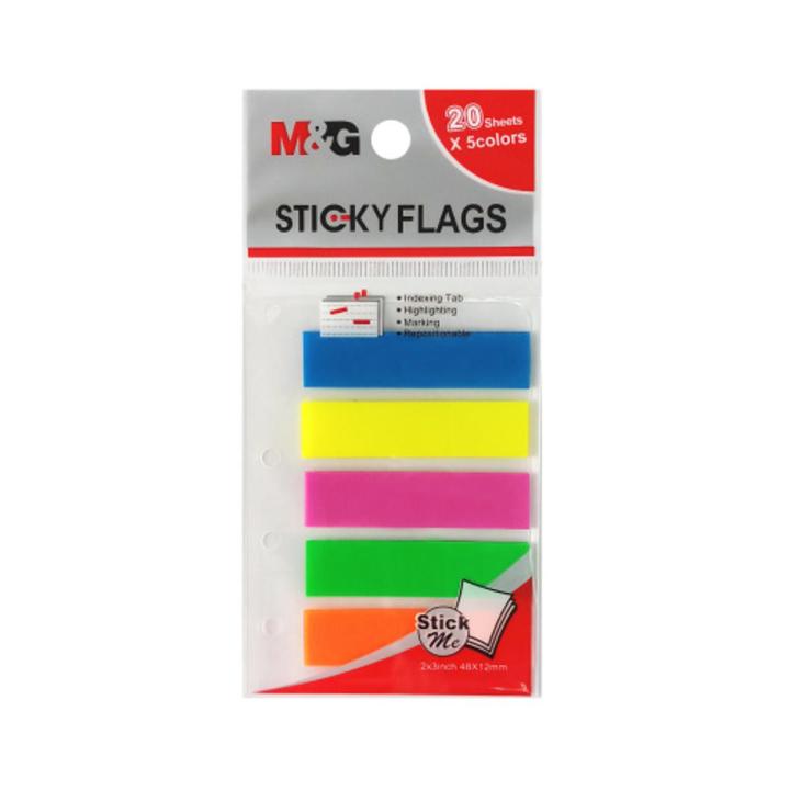 Multicolor Plastic Sticky Flag Transparent Notes Book Mark 20 Sheets X 5 Colors