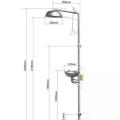 Stainless steel composite emergency shower eyewash vertical shower set, Compound emergency double eye washer, Emergency Eyewash and Shower Essential Safety Station,Emergency Eye Wash Station First Aid Eyewash Shower Stations with Large Cover Stainless St. 