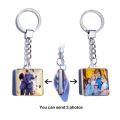 DIY Double Side Photo Custom Keychain Personalized Keyrings Customized Glass Cabochon Family Lovers Baby metal Key chain Gifts. 