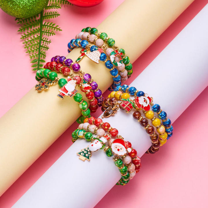 Christmas Bracelets
Beaded Bracelet Set
Fashion Accessories
New Year Gift Ornaments
Christmas Jewelry