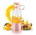 USB Rechargeable Juicer Blender 6 Blades Electric Blender Mini Portable Personal Size USB Rechargeable Mixer 380ml Food Grade Water Bottle Portable Fruit Juicer Machine (Double Click Start) By Bee To Door. 