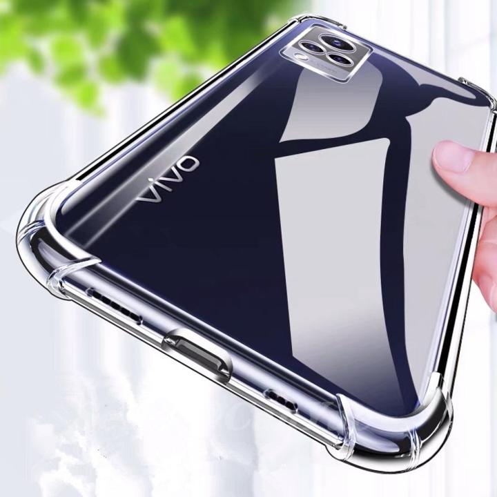 Vivo V21 & V21E back case, [Bumper] Exclusive - Transparent Back Cover Clear Thin Case - for Vivo V21 & V21E 2021