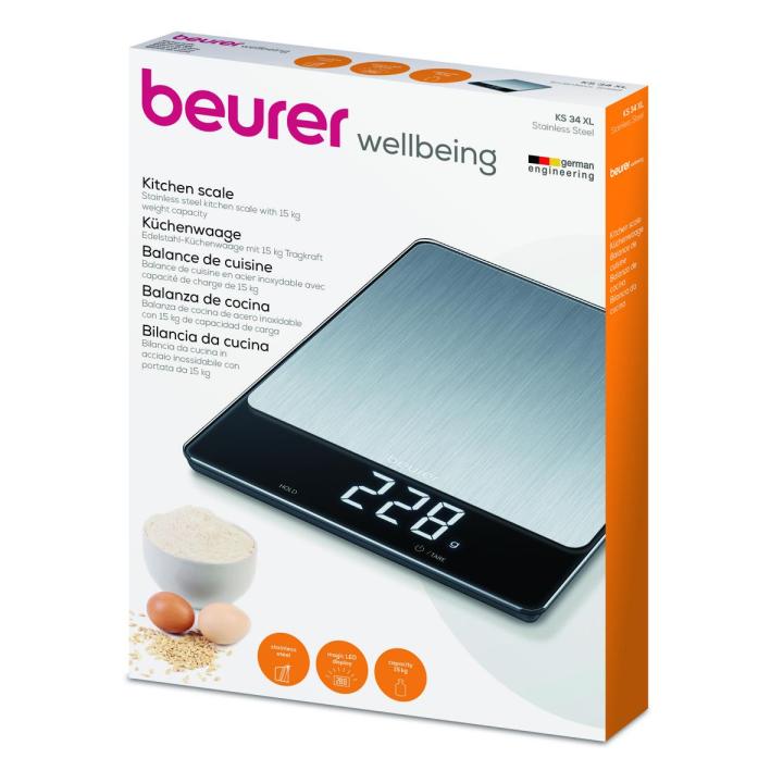 Beurer - KS 34 XL Stainless Steel kitchen scale