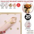 Flower Bouquet Polka Dot Sheet Collection, Flourish Bouquet Gift Wrapping Paper, Flourish Paper Roll, Decoration Birthday Parties, Valentines Day, Weddings, Nikkah, Anniversary, DIY Arts & Craft Decor Fresh Artifical Flowers Gifting : sOeV7f6E. 
