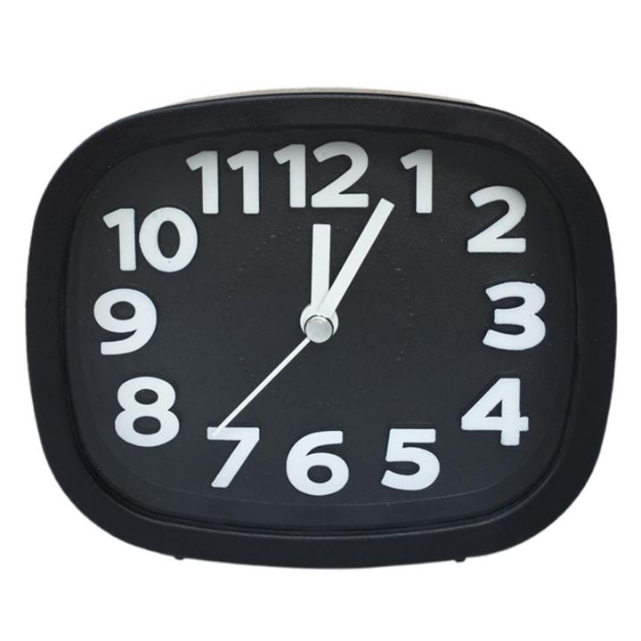 Table Clock Battery Operated Desktop Small Alarm Needle Clock