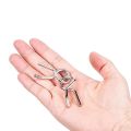 Metal Puzzles Toy, Stainless Steel 4 Metallic Brain Twister Puzzle Game for Kids, IQ Improvement Puzzle Game for All Age Groups. 