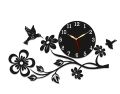 3D Wooden Wall Clock with LED Light Kiwi Bird Flower Shape Home Decor. 