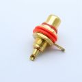 NAMUNY 10Pcs/Lot RCA Connector Gold Plated Female Jack Socket Solder Wire Connector RCA Panel Mount Chassis. 