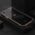 COROGI for Vivo V7 Back Cover with Lanyard Luxury Plating Maple Leaf Stylish Fancy Case Soft Silicone Square Mobile Phone Cases Pouch for Girls Boys. 