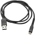 1.2 M Marshall Durable Braided Nylon Micro USB fast charging data cable - black. 