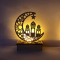 Ramadan Eid Mubarak Decorations for Home LED Wooden Pendant Islam Muslim Event Party Supplies hot sell. 