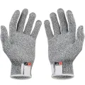 Outdoor Camping Climbing Gloves Safety Anti-cut Gloves Resistant Stainless Steel Wire Metal Mesh Cut-Resistant Safety Gloves. 