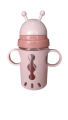 Baby Training Cup kids Training Bottle Plastic Transparent Baby Beaker Water Sipper Feeder with Handles. 