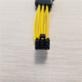 Standard PCI-e PCIe 6pin to Mini for MAC graphics card power cable made of 18AWG wire 5cm. 