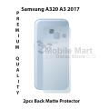 2Pcs A320 A3 2017 Back Matte Protector For Samsung A320 A3 2017. 
