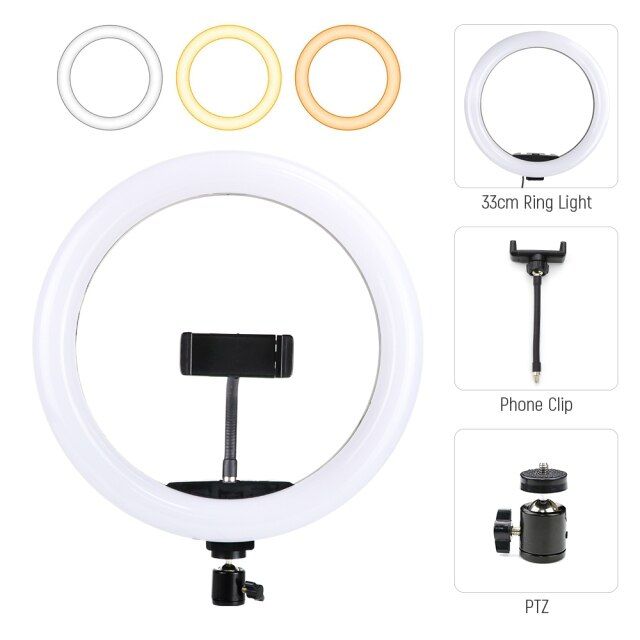 JM Jadoon 36 CM 45 CM Ring Light With 288 LED Dimmable 5600K With Mobile Holder For SmartPhone Tiktok and Youtube Videos and Live Photography ONLY RING LIGHT Stand not included